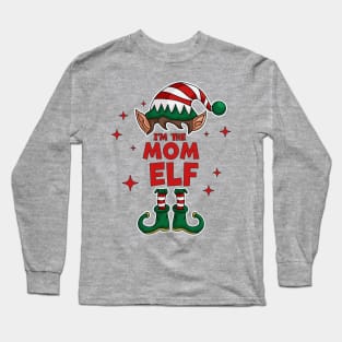 The Mom Elf - Funny Christmas Matching Family Group Xmas Long Sleeve T-Shirt